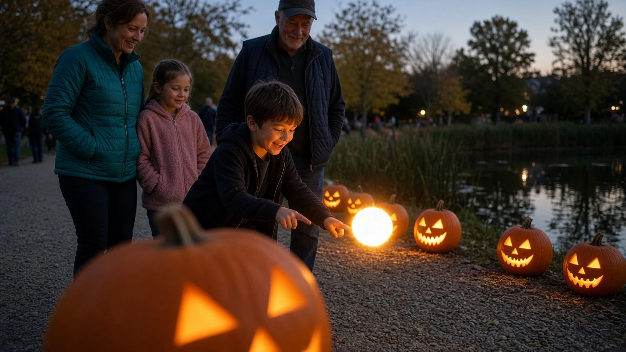 Pumpkin Walk Around The Pond