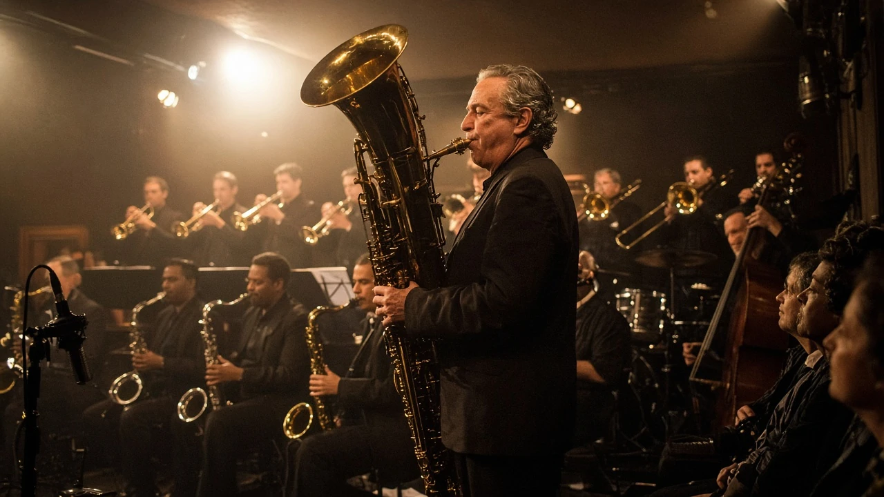 Scott Robinson with the Monks Jazz Orchestra