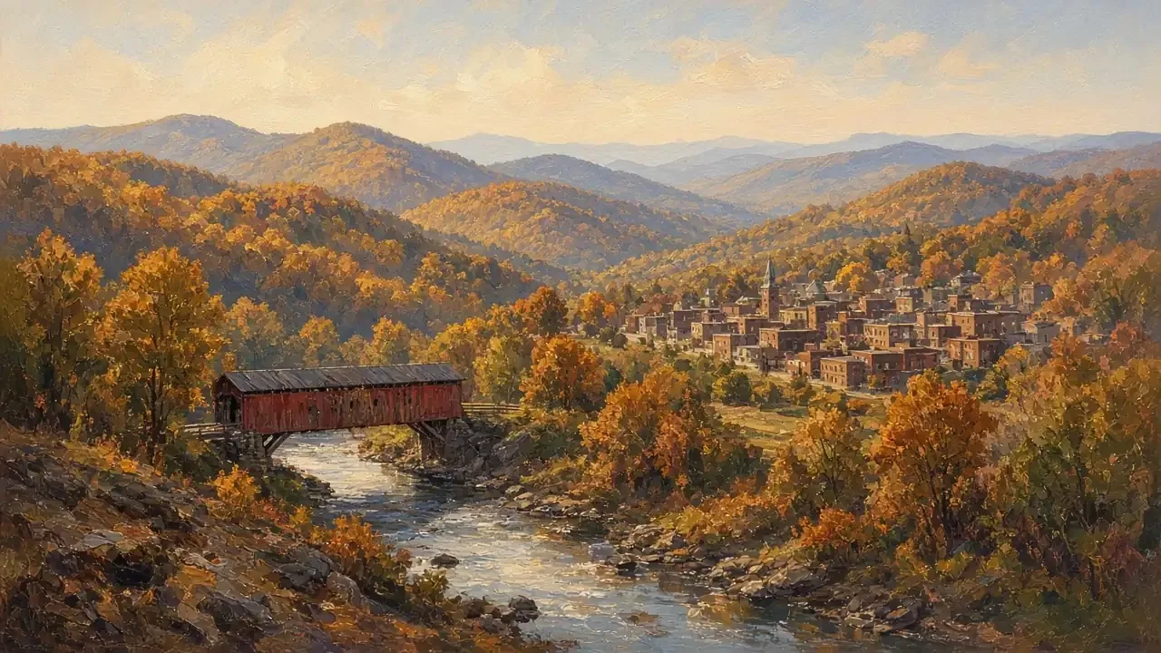 Appalachian ridges near Morgantown